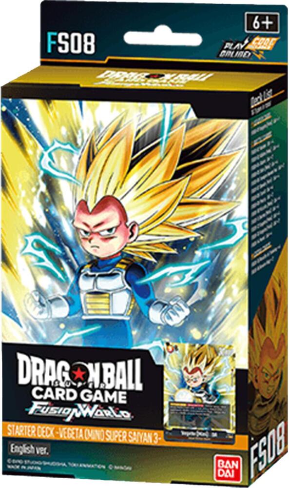 Dragon Ball Super Card Game Fusion World starter deck FS08 featuring Vegeta Super Saiyan 3 artwork