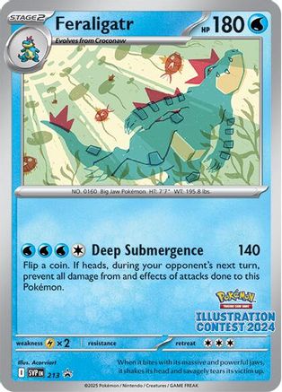 Feraligatr (Illustration Contest 2024) 213 SV Scarlet & Violet Promo Cards - Promo