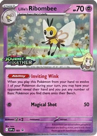 Lillie's Ribombee (Prerelease) 183 - Holofoil SV Scarlet & Violet Promo Cards - Promo