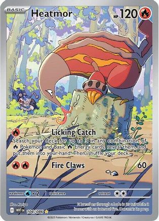 Heatmor 104/086 - Holofoil SV White Flare - Illustration Rare