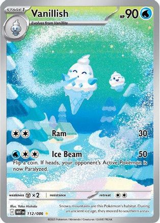 Vanillish 112/086 - Holofoil SV White Flare - Illustration Rare