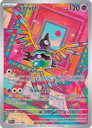 Sigilyph 121/086 - Holofoil SV White Flare - Illustration Rare