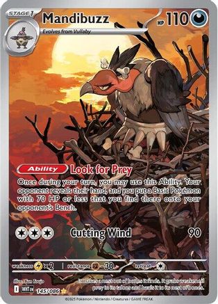 Mandibuzz 145/086 - Holofoil SV White Flare - Illustration Rare