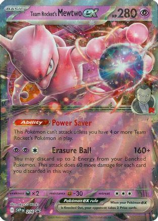 Team Rocket's Mewtwo ex 216 - Holofoil SV Scarlet & Violet Promo Cards - Promo