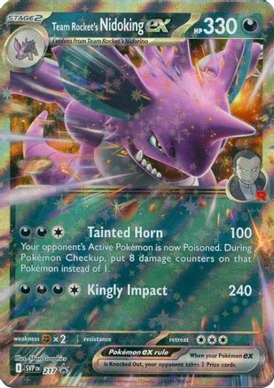 Team Rocket's Nidoking ex 217 - Holofoil SV Scarlet & Violet Promo Cards - Promo