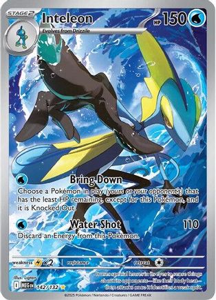 Inteleon 142/132 - Holofoil ME01 Mega Evolution - Illustration Rare