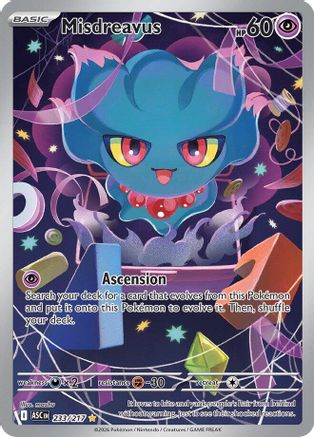 Misdreavus 233/217 - Holofoil ME Ascended Heroes - Illustration Rare