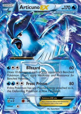 Articuno EX (Team Plasma) 025/135 - Holofoil Plasma Storm - Ultra Rare