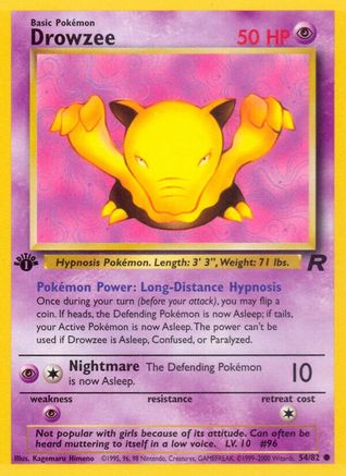 Drowzee 054 - 1st Edition Team Rocket - Common
