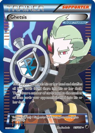 Ghetsis (Team Plasma) (Full Art) 115 - Holofoil Plasma Freeze - Ultra Rare