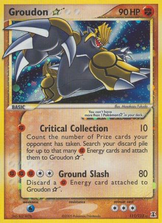 Groudon Star 111 - Holofoil Delta Species - Ultra Rare