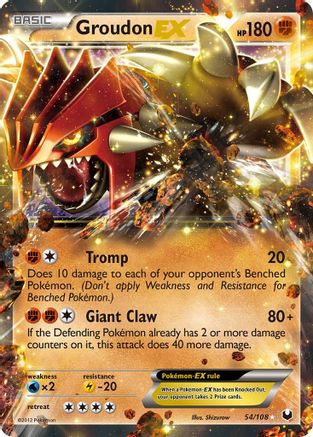 Groudon EX 054 - Holofoil Dark Explorers - Ultra Rare