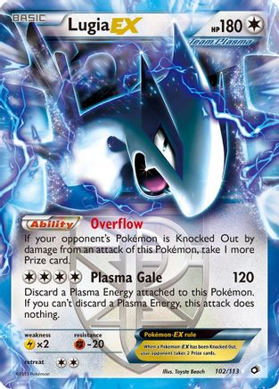 Lugia EX (Team Plasma) 102/113 - Holofoil Legendary Treasures - Ultra Rare
