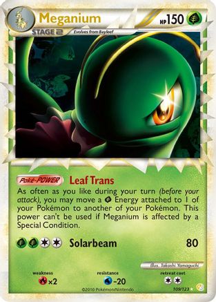 Meganium (Prime) 109/123 - Holofoil HeartGold SoulSilver - Ultra Rare