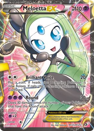 Meloetta EX (Full Art) RC25/RC25 - Holofoil Legendary Treasures Radiant Collection - Ultra Rare