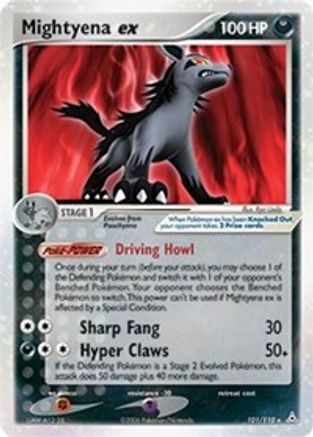 Mightyena ex 101 - Holofoil Holon Phantoms - Ultra Rare