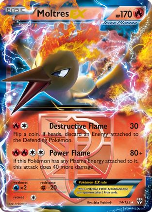 Moltres EX (Team Plasma) 014/135 - Holofoil Plasma Storm - Ultra Rare