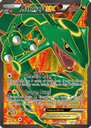 Rayquaza EX (123 Full Art) (123 Full Art) 123 - Holofoil Dragons Exalted - Ultra Rare
