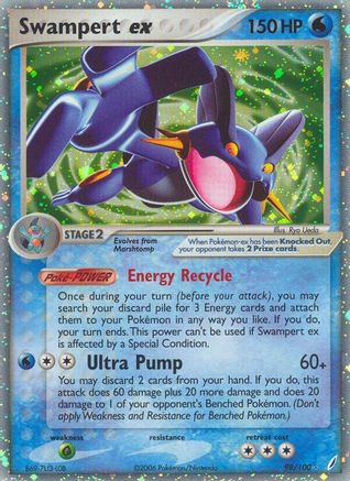 Swampert ex 098/100 - Holofoil Crystal Guardians - Ultra Rare