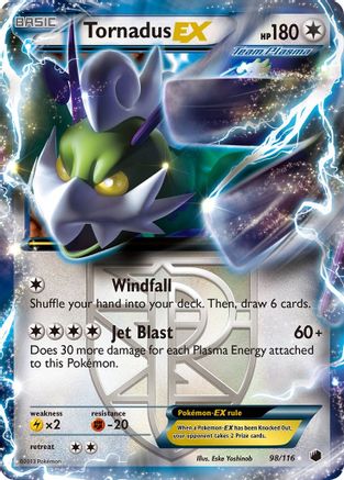 Tornadus EX (Team Plasma) 098 - Holofoil Plasma Freeze - Ultra Rare