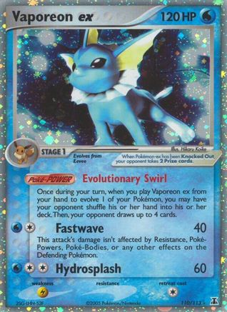 Vaporeon ex 110 - Holofoil Delta Species - Ultra Rare