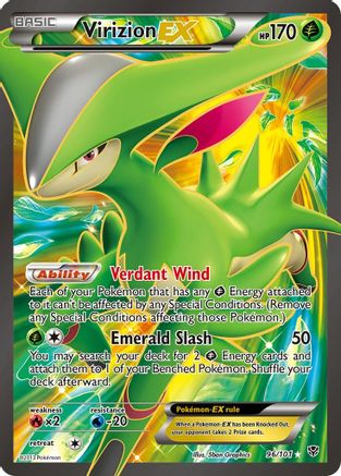 Virizion EX (Full Art) 096 - Holofoil Plasma Blast - Ultra Rare