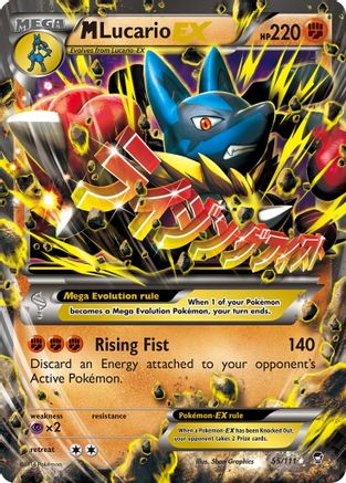 M Lucario EX 055/111 - Holofoil XY Furious Fists - Ultra Rare
