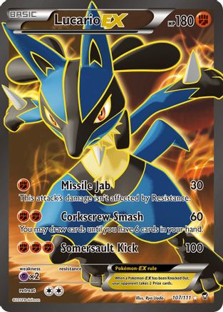 Lucario EX (107 Full Art) (107 Full Art) 107/111 - Holofoil XY Furious Fists - Ultra Rare