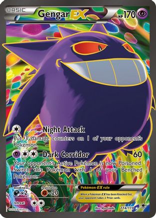 Gengar EX (114 Full Art) (114 Full Art) 114/119 - Holofoil XY Phantom Forces - Ultra Rare