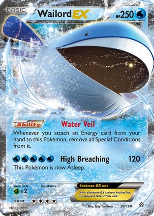 Wailord EX 038/160 - Holofoil XY Primal Clash - Ultra Rare
