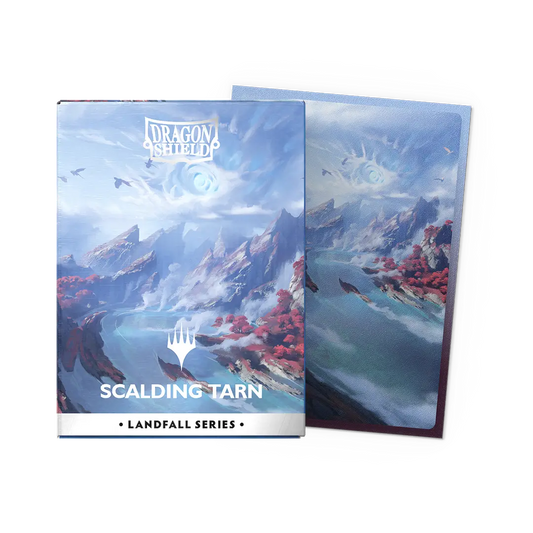 Dragon Shield Scalding Tarn deck box and card sleeve with fantasy mountain landscape art, Magic The Gathering accessory