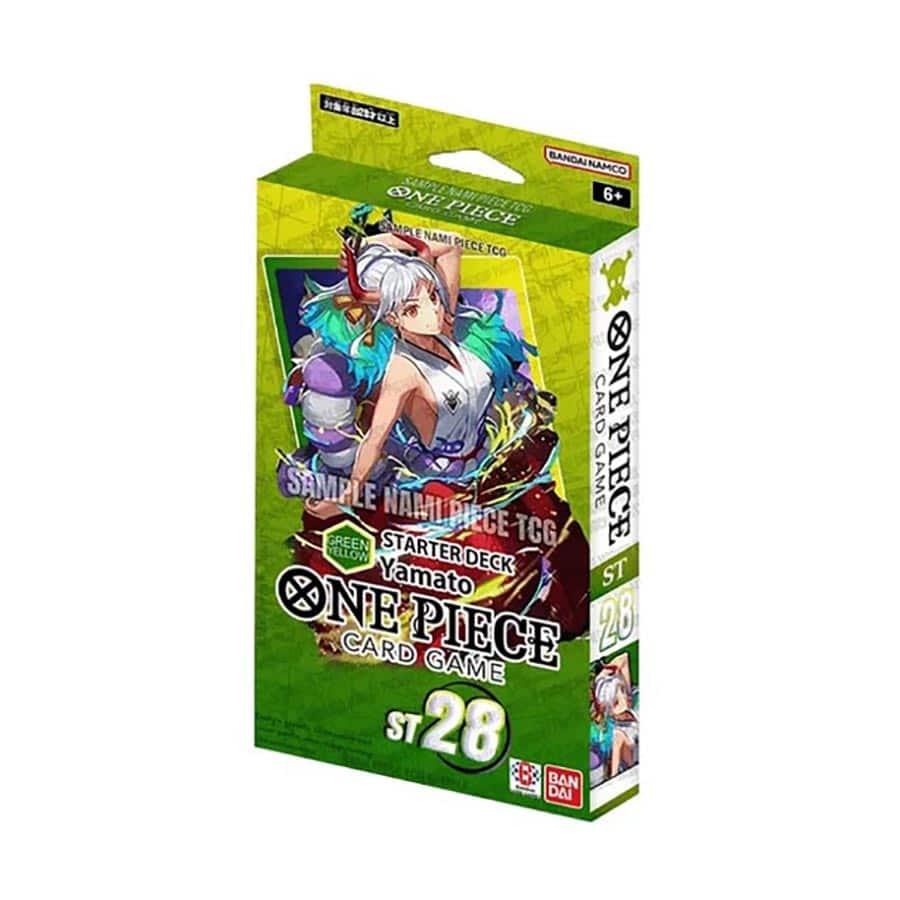 One Piece Card Game Starter Deck Yamato ST-28 box with anime character on green packaging