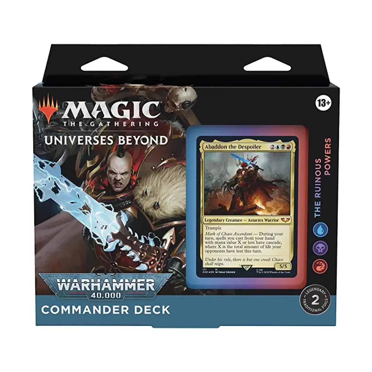 Magic The Gathering Universes Beyond Warhammer 40,000 Commander Deck Ruinous Powers box