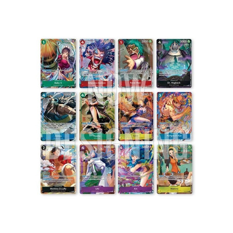 One Piece Card Game Premium Card Collection Vol.3 with 12 colorful anime character cards