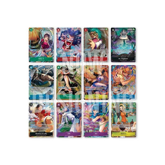 One Piece Card Game Premium Card Collection Vol.3 with 12 colorful anime character cards