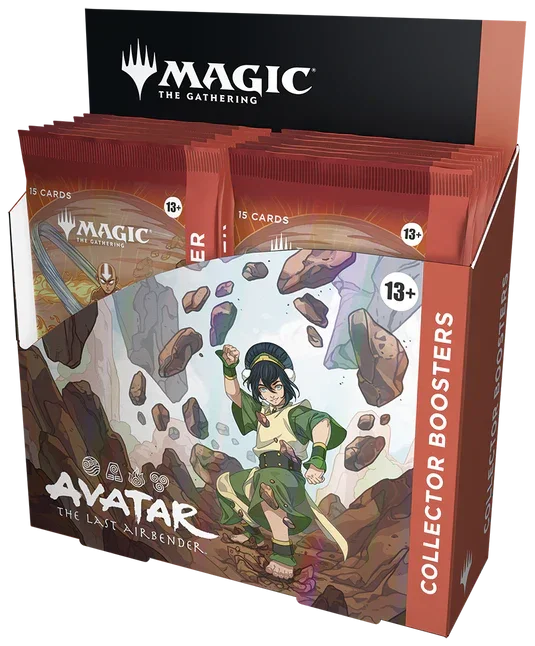 Magic The Gathering Avatar The Last Airbender collector booster box with character artwork