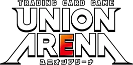 Union Arena trading card game logo with bold white text and Japanese characters