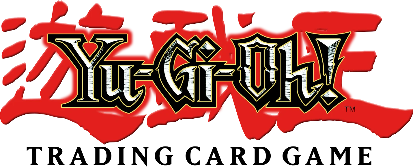 Yu-Gi-Oh! Trading Card Game logo with bold red stylized text on a white background