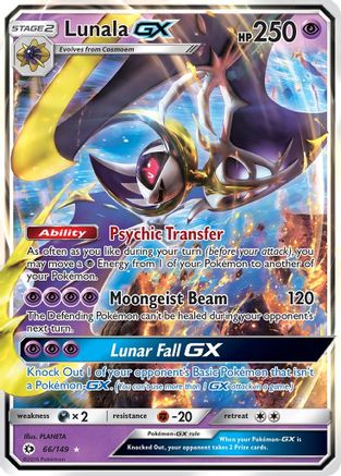 Lunala GX 066/149  - Holofoil SM Base Set - Ultra Rare