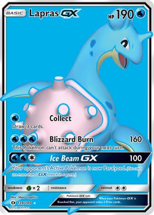 Lapras GX (Full Art) 139/149  - Holofoil SM Base Set - Ultra Rare