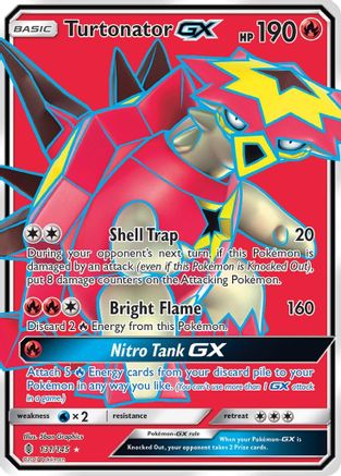 Turtonator GX (Full Art) 131/145  - Holofoil SM  Guardians Rising - Ultra Rare