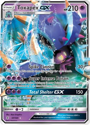 Toxapex GX 057/145  - Holofoil SM  Guardians Rising - Ultra Rare