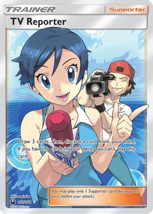 TV Reporter (Full Art) 167  - Holofoil SM  Celestial Storm - Ultra Rare