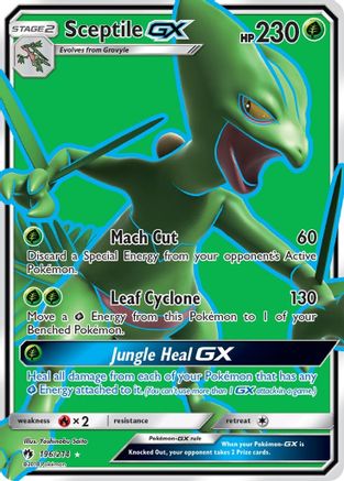 Sceptile GX (Full Art) 196  - Holofoil SM  Lost Thunder - Ultra Rare