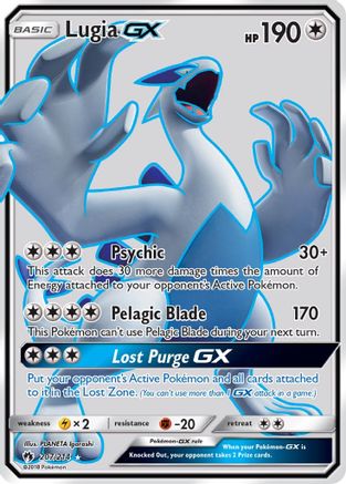 Lugia GX (Full Art) 207  - Holofoil SM  Lost Thunder - Ultra Rare