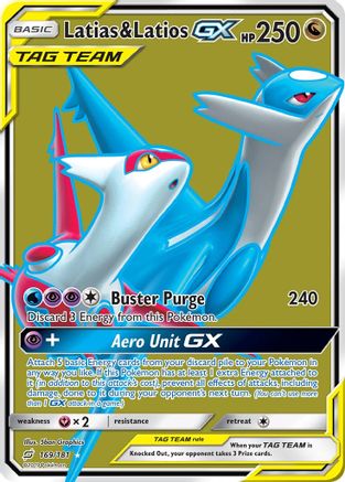 Latias & Latios GX (Full Art) 169/181  - Holofoil SM  Team Up - Ultra Rare