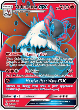 Volcarona GX (Full Art) 213/236  - Holofoil SM  Cosmic Eclipse - Ultra Rare