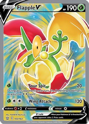 Flapple V (Full Art) 143/163  - Holofoil SWSH05 Battle Styles - Ultra Rare