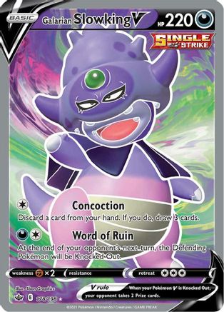 Galarian Slowking V (Full Art) 178/198  - Holofoil SWSH06 Chilling Reign - Ultra Rare