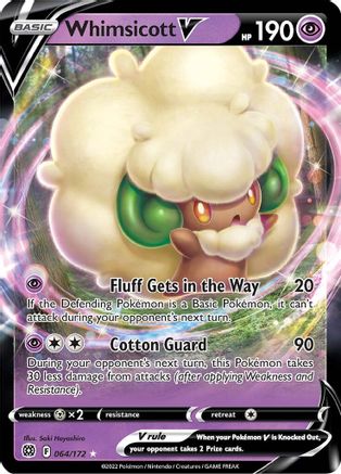 Whimsicott V 064/172  - Holofoil SWSH09 Brilliant Stars - Ultra Rare
